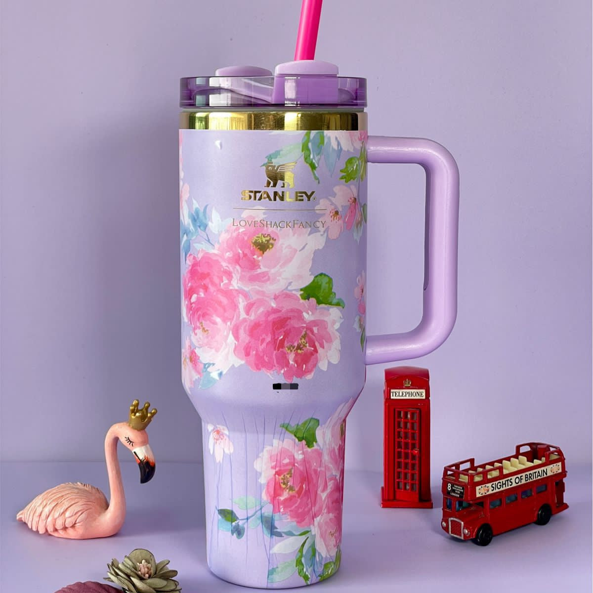 Stainless Steel Flower Design Tumbler With Lid, Vacuum Insulated Car Mug, Thermal Iced Bottle Stainless Steel Flower Design Tumbler With Lid, Vacuum Insulated Car Mug, Thermal Iced Bottle